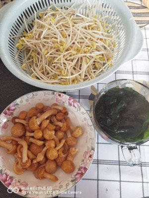 滑子菇裙带菜汤