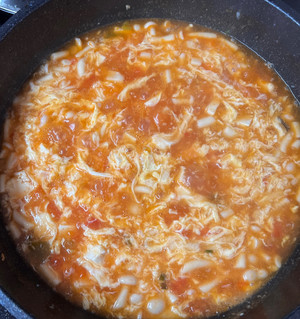 酸甜豆腐白玉菇汤