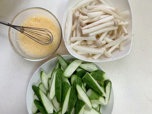 丝瓜鸡蛋烩白玉菇