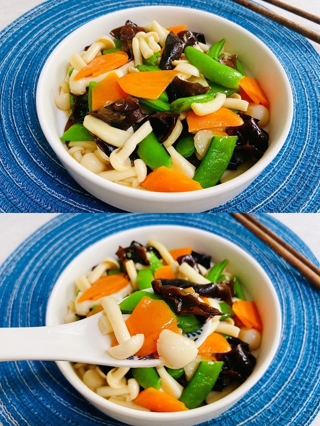 ?鲜嫩美味，营养丰富‼️小炒白玉菇