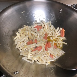素炒白玉菇