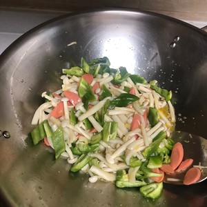 素炒白玉菇
