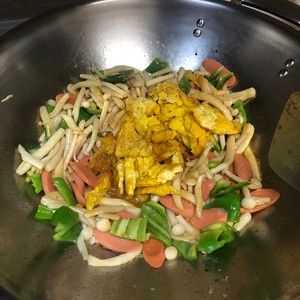 素炒白玉菇