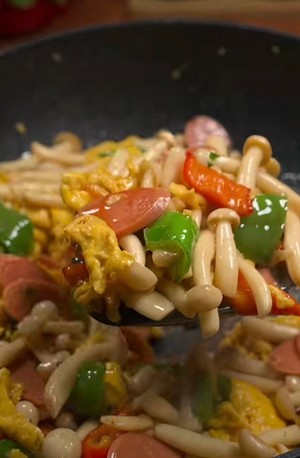 白玉菇炒火腿