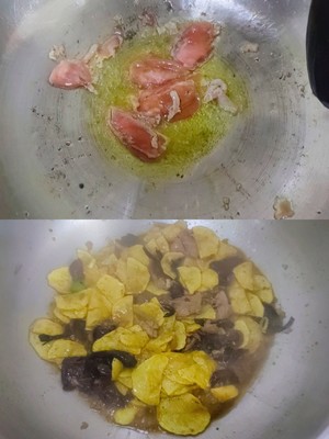 土豆片炒榛蘑