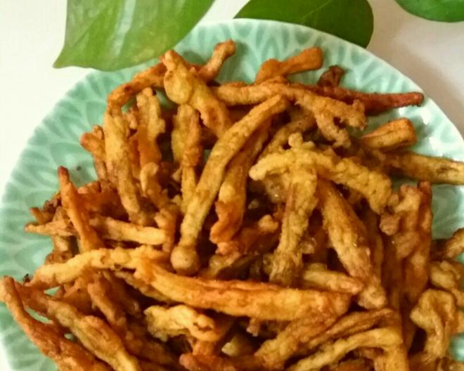 能吃出肉感的酥炸海鲜菇