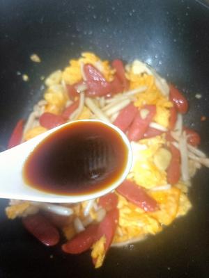 海鲜菇火腿炒蛋