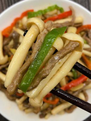 家常小炒‼️海鲜菇炒肉丝?