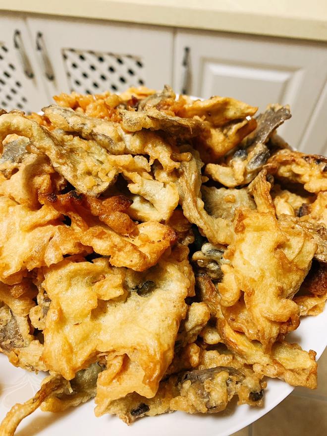 软炸蘑菇（平菇）