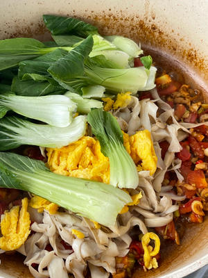 减脂杏鲍菇炒伪面