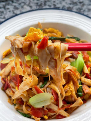 减脂杏鲍菇炒伪面