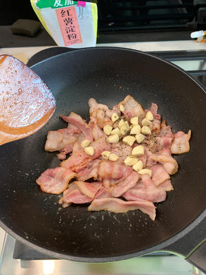 培根炒杏鲍菇