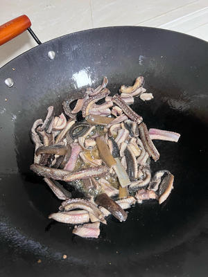 蒜苔干煸黄鳝