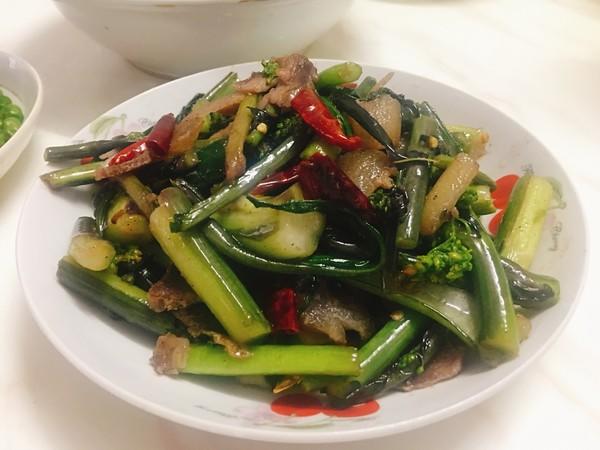 红菜苔炒腊肉