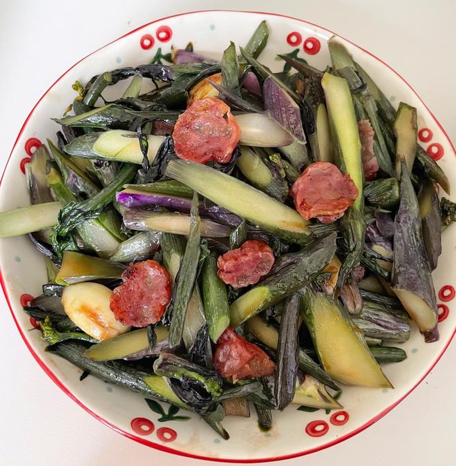 腊肠炒红菜苔 最佳搭配