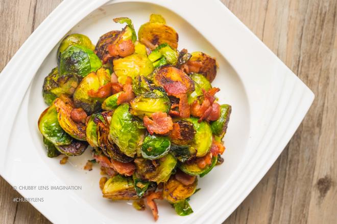 培根干煸小包菜 (孢子甘蓝 | Brussel Sprouts)