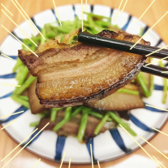 春色二分(芦蒿炒腊肉，生酮友好)