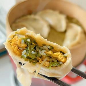 豌豆尖绿豆粉大蒸饺