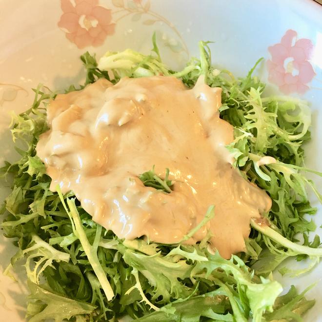 孩子也爱吃的解暑菜～麻酱拌苦菊