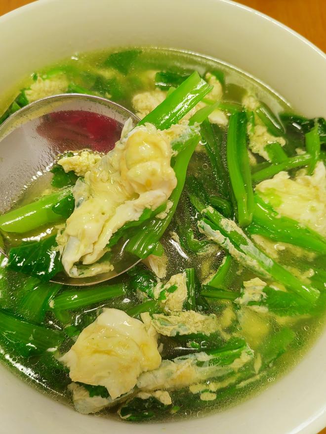 解毒消肿的芥菜鸡蛋汤