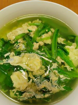解毒消肿的芥菜鸡蛋汤
