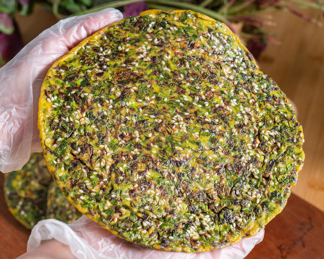 新鲜的苋菜小饼