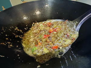 肉沫炒芥兰