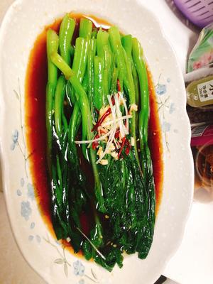 不输港式餐厅的白灼菜心