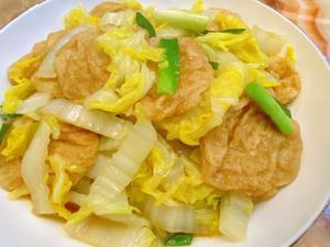 娃娃菜炒油面筋