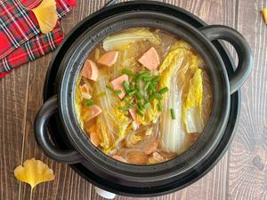 娃娃菜粉丝煲，低卡又鲜美