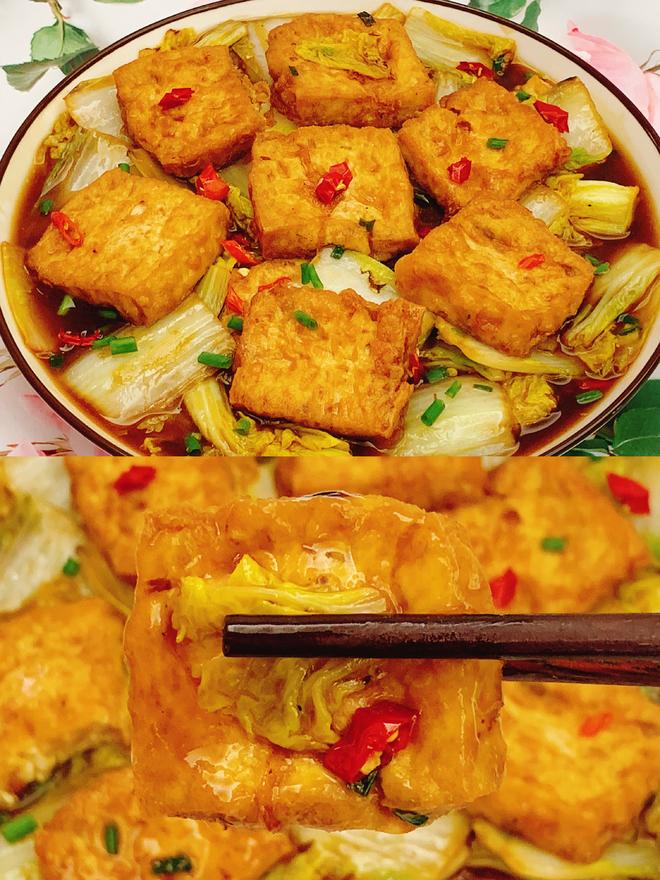 暖乎乎的娃娃菜烧豆腐，最适合转凉的天暖胃