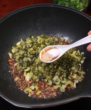 上海青酸菜炒肉末太费米饭了｜做法简单