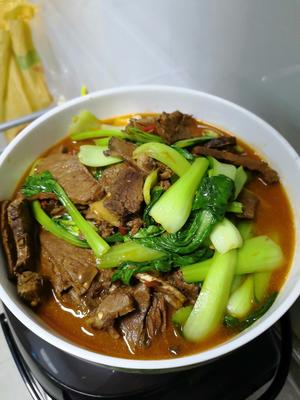 牛肉烧青菜