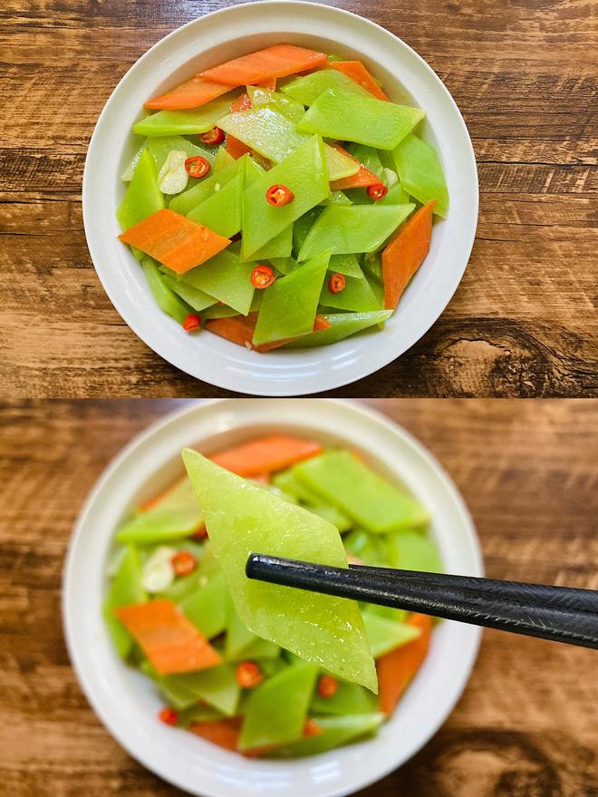 清炒菱形莴苣片