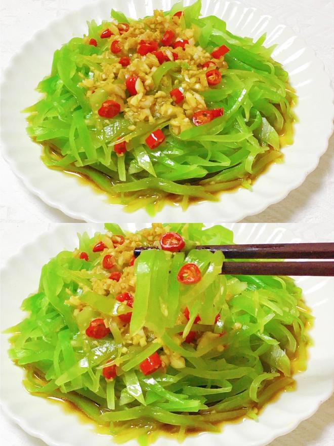 10分钟搞定的快手凉拌菜，清脆爽口的凉拌莴笋丝