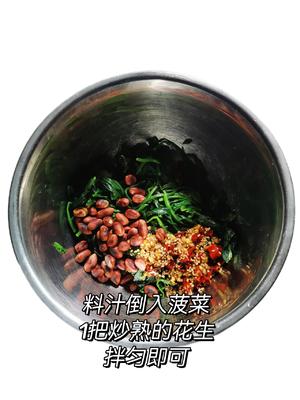 凉拌花生菠菜