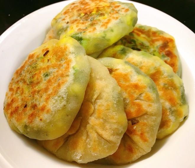 不用揉面，不用擀皮的韭菜鸡蛋发面馅饼