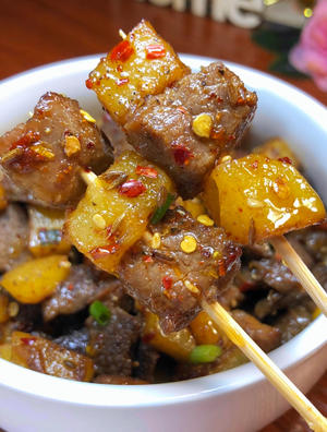 香辣孜然土豆牛肉粒，这么做巨巨巨好吃！！