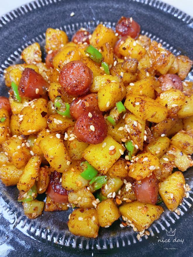 烧烤风味的土豆小香肠