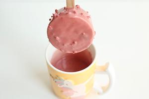 覆盆子/树莓脆皮冰淇淋🍦/高颜值少女心