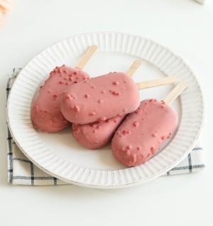覆盆子/树莓脆皮冰淇淋🍦/高颜值少女心
