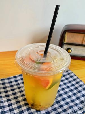 我实现柠檬百香果茶自由啦❗比店里的还好喝|||