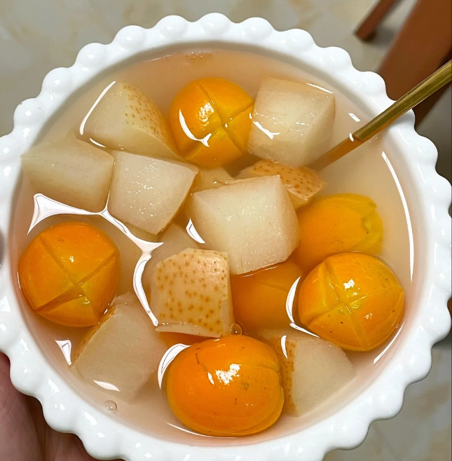 止咳化痰一周搞定-金桔梨子水