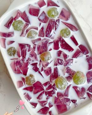 多肉葡萄冻撞奶🍇-「简单做法」0失败