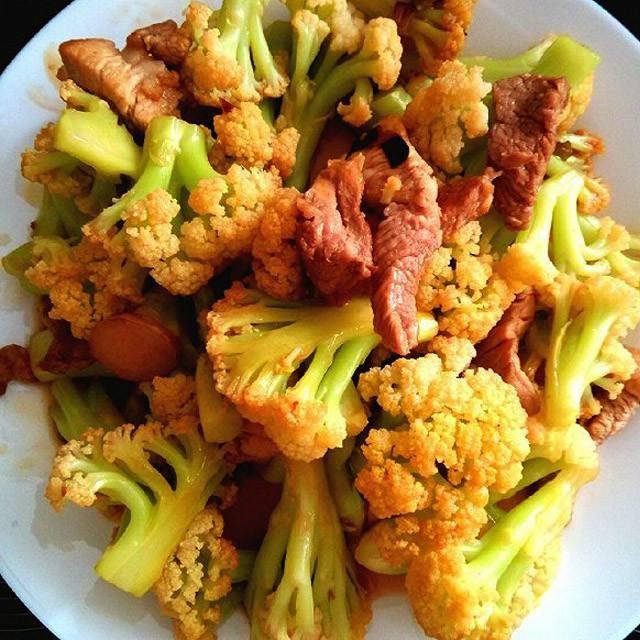 [新手绝不失败]菜花炒肉