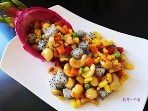 金玉满堂——虾仁杂蔬炒火龙果