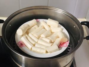 奶香蓝莓山药泥