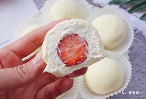 免烤箱❗️香甜软糯❗️一次成功的草莓雪媚娘🍓