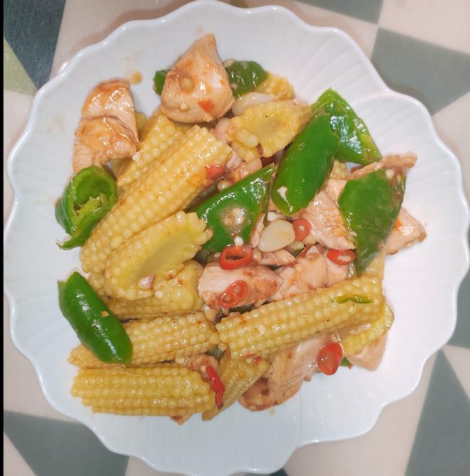 玉米笋炒鸡胸肉
