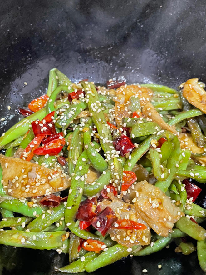 四季豆炒五花肉